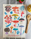 Rainbow Mushrooms Kitchen Towel