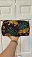 Medium Black Leopard Cosmetic Bag