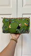 Medium Green Safari Print Cosmetic Bag