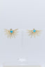 Turquoise Howlite Sunburst Studs