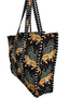 Black Jungle Cotton Quilted Tote Bag