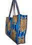 Blue Tiger Cotton Quilted Tote Bag