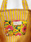 Yellow and Pink Floral Cotton Quilted Block Print Tote Bag