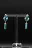 Lapis and Turquoise Rodeo Earrings in Silver