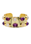 The Double Banded Marfa Cuff in Amethyst and Moonstone