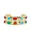 The Double Banded Marfa Cuff in Multi Color Stones