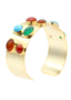 The Double Banded Marfa Cuff in Multi Color Stones