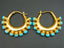 Turquoise Bubble Hoop Earrings