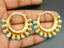 Turquoise Bubble Hoop Earrings