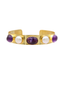 The 5 Stone Marfa Cuff in Amethyst and Pearl