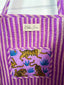 Purple Tiger Cotton Quilted Tote Bag